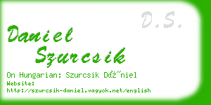 daniel szurcsik business card